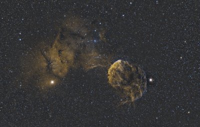IC443 Jellyfish nebula OIII added