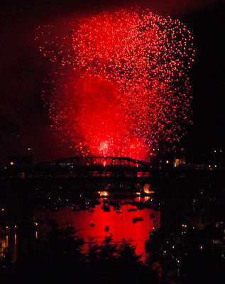 Fireworks ... over English Bay, Vancouver BC