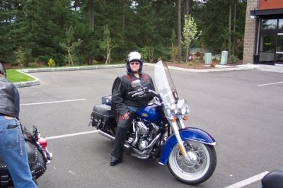 : Ron and Donna on their new Vulcan :