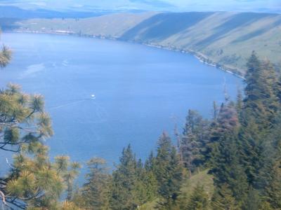 View of Wallowa Lake from tram