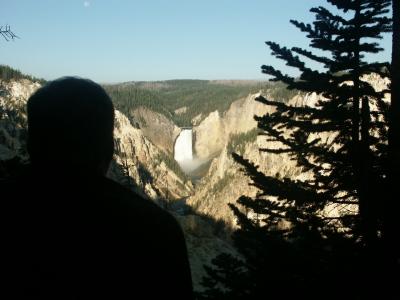 Brother-in-law looking at lower falls