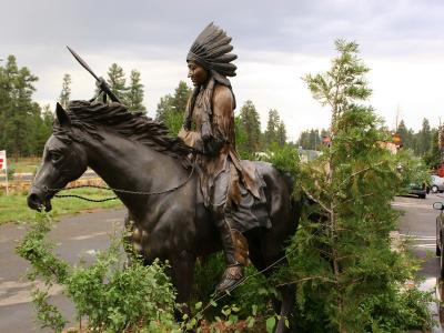 Statue by the lodge