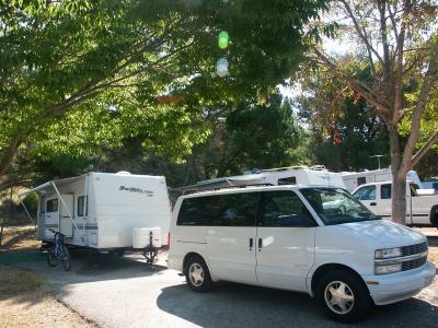 Our trailer and van we had at that time