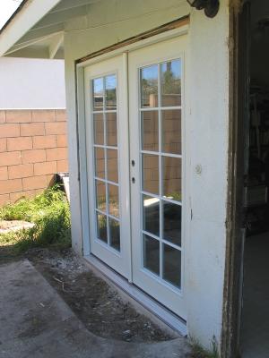 French doors were installed