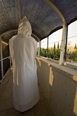 A nun, vowed to silence, in the Monastery of Beit Jamal, Israel