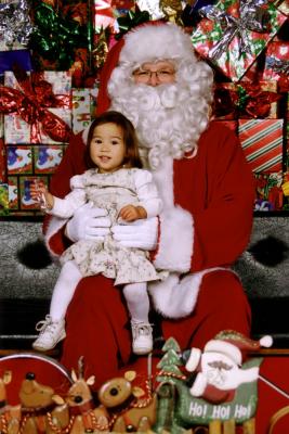 Ava with Santa '05
