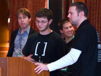 Kellanved       DavidMJ   and   Acyd Burn,  with ToonArmy in the background