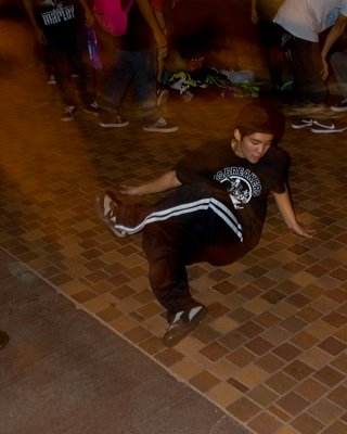 Breakdancers on Waikiki