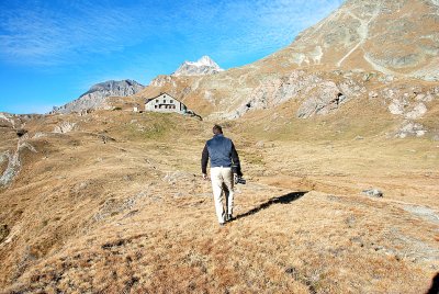 Chanrion Hut, where we spent the night, La Ruinette in the distance