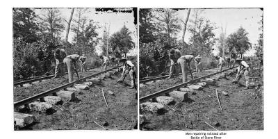Repairing railroad after Battle of Stone River