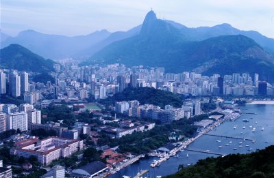 The beauty of Rio de Janeiro is undeniable, with the statue of Christ the Redeemer off in the distance atop Corcovado.