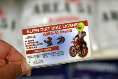 Driver license for Aliens