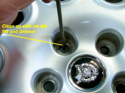 Clean up hole and remove ridge.