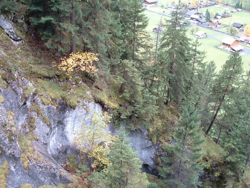 Looking down