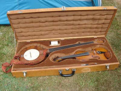 Custom banjo/fiddle case made by Sam Jones