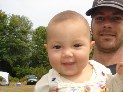 Jade with her papa Marc