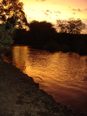 Beautiful sunset over the Skookumchuck River