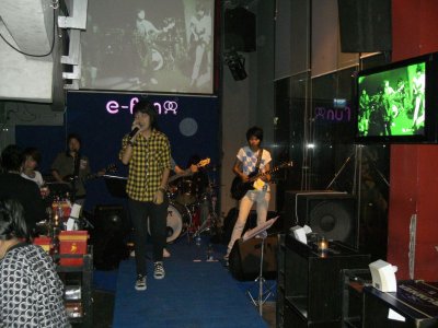 Live band at E-fun, Bangkok
