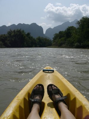 On the Song river, Vang Vieng