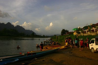 The Song river, Vang Vieng