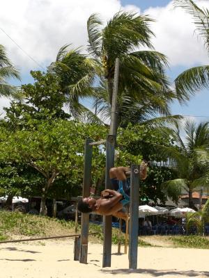 Beachboy working out