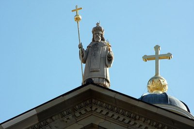 The statues above the Basilica of St. Josaphat, Milwaukee
