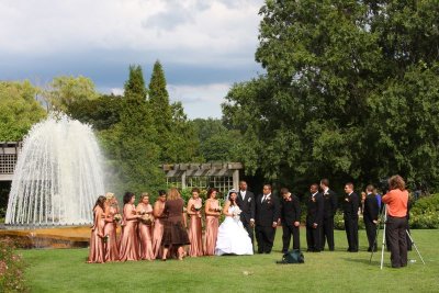 A perfect setting for a wedding, Rose Garden, Chicago Botanical Garden