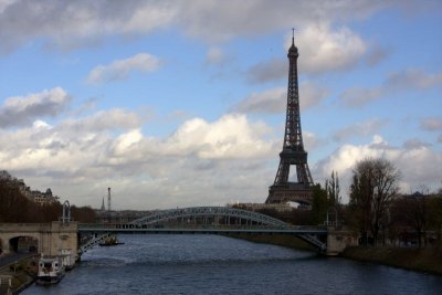 Seine and the Eiffel, Paris, France