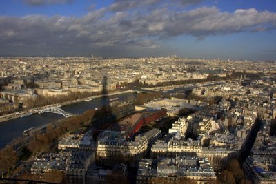 Eiffel shadow on Paris, Paris, France