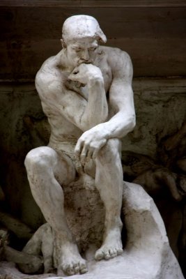 Auguste Rodin: The Thinker in the Porte De L'Enfer, Musee d'Orsay, Paris, France