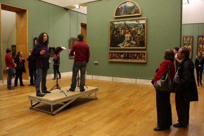 Public performance at the Louvre, Louvre, Paris, France