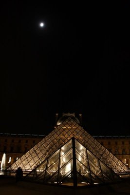 Night sky, Louvre, Paris, France