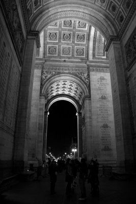 Arc de Triomphe from the inside, Paris, France