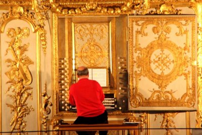 Organ player, Palace of Versailles, Versailles, France