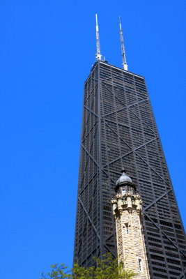 Old and the new - Hancock with the Water Tower, Chicago