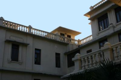 The balconies of the haveli, Ananda in the Himalyas, spa and resort
