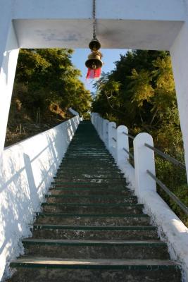 Steps to the Kunjapuri Devi temple, Uttaranchal
