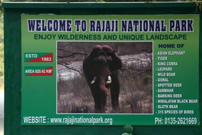 The Official board, Rajaji National Park, Uttaranchal