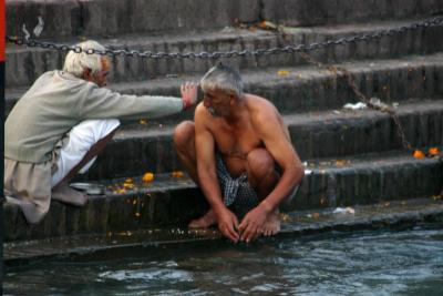 Blessed by the river Ganga, Har-ki-pauri, Haridwar, India