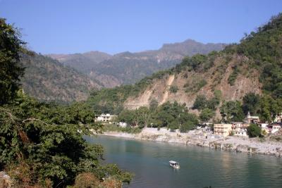 The Ganga winds through Rishikesh, Uttaranchal, India