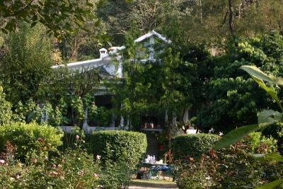 Glass house on the Ganges, Rishikesh, Uttaranchal, India