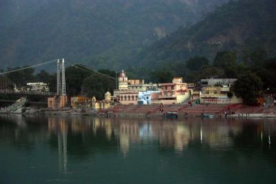 Reflections in the Ganges, Rishikesh, Uttaranchal, India