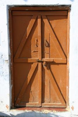 Typical village door, Vrindavan, Uttar Pradesh