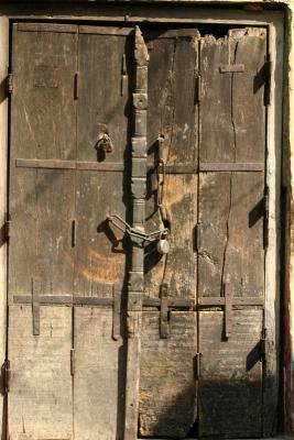 Rusty old door, Vrindavan, Uttar Pradesh