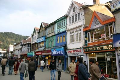 Crowds appear on Mall Road, Shimla, Himachal Pradesh