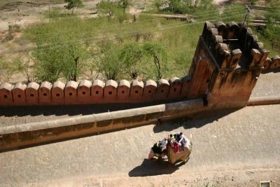 An elephant approaching, The Amer Fort, Jaipur