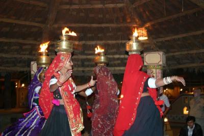 Dancing with fire, Rajasthan, Choki Dhani