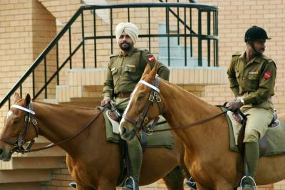 BSF men on Horses, Wagah Border, Punjab