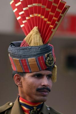 The colorful Headgear, BSF, Wagah Border, Punjab