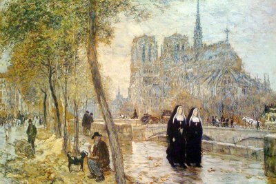 Raffaelli, Jean-Francois: (1850-1924 French), Notre Dame De Paris - One of my favorites, Art Institute of Chicago